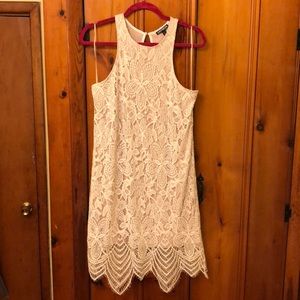 Ivory Lace Sleeveless Dress